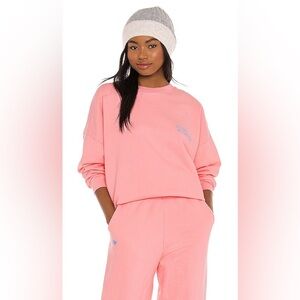 LPA Everything Is The Best Sweatshirt in Pink